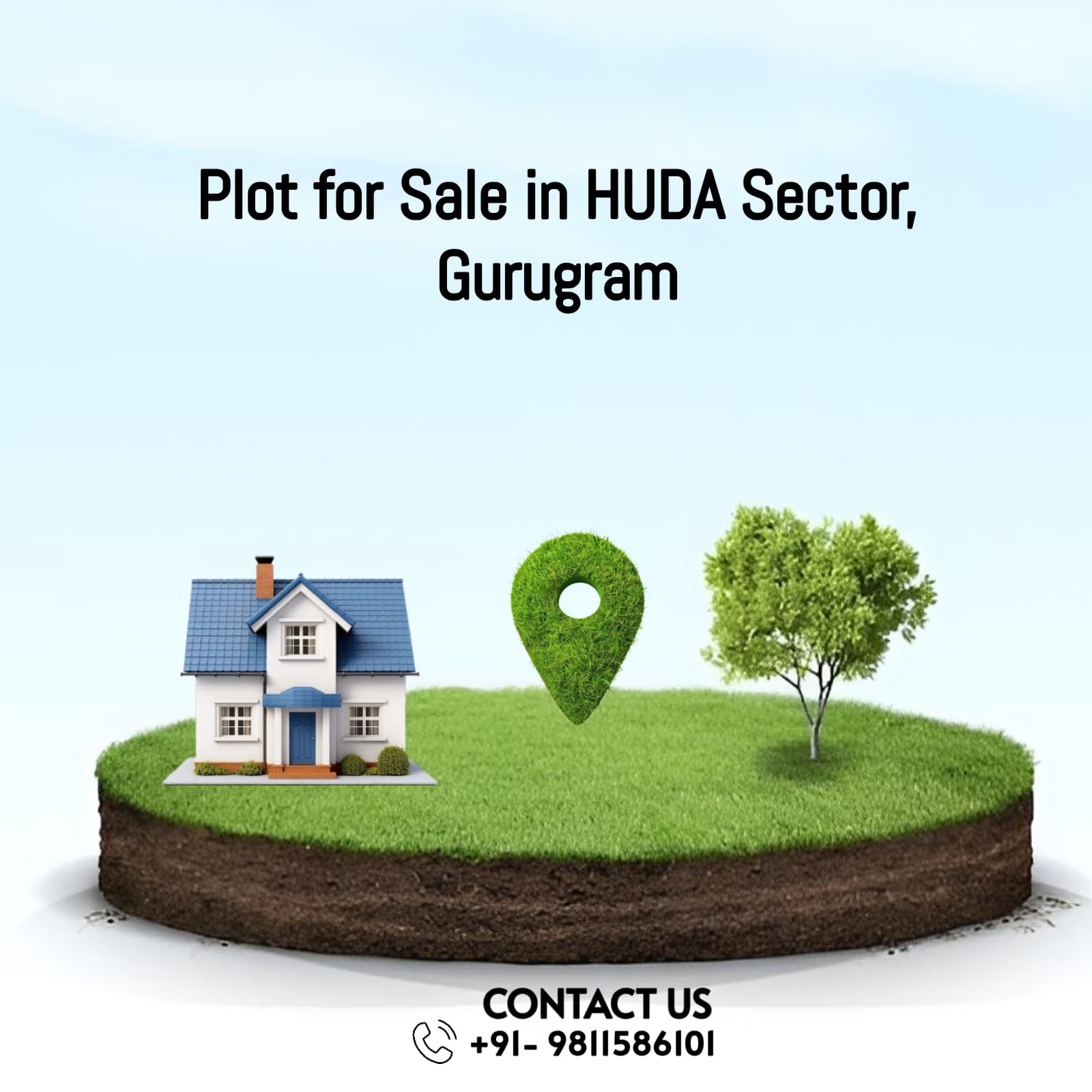 Residencial Plot in Huda Sector-57, North Facing Vaastu Perfact for Sale in Gurugram. (Size 263 Sq Yd)
