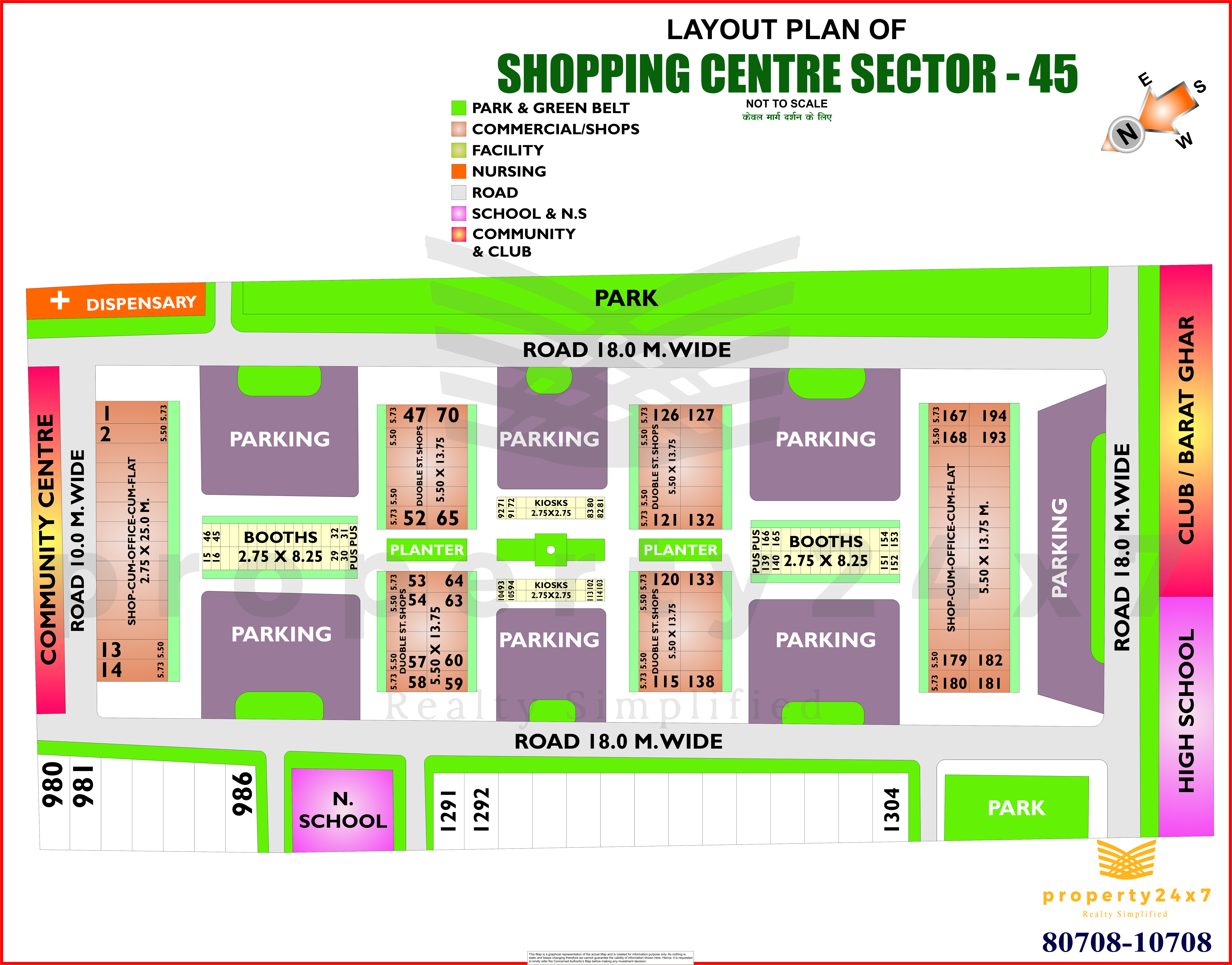 SCO Plot for Sale in Gurugram (Size 165 Sq Yd) Sector 45 (Commercial)