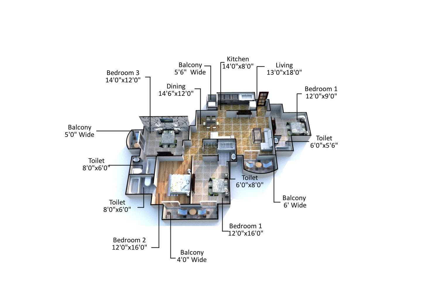For Sale 2225 Sq Ft (4BHK+Servant Room) Apartment in Wembley Estate Sector-50 in Gurugram