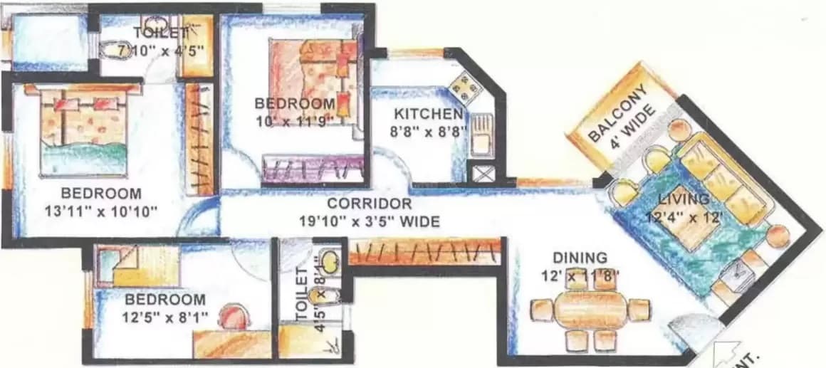 3 BHK Apartment for Sale in Princeton (DLF) on Golf Curse Road in Gurugram