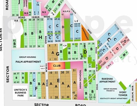 500 Sq Yd Plot on 18 Meter wide road for Sale in South City 1 Gurgaon