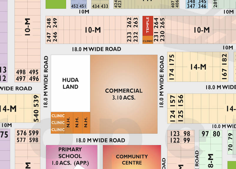 10 Marla plot for sale on 18 mt wide road in Sector 27 Gurgaon
