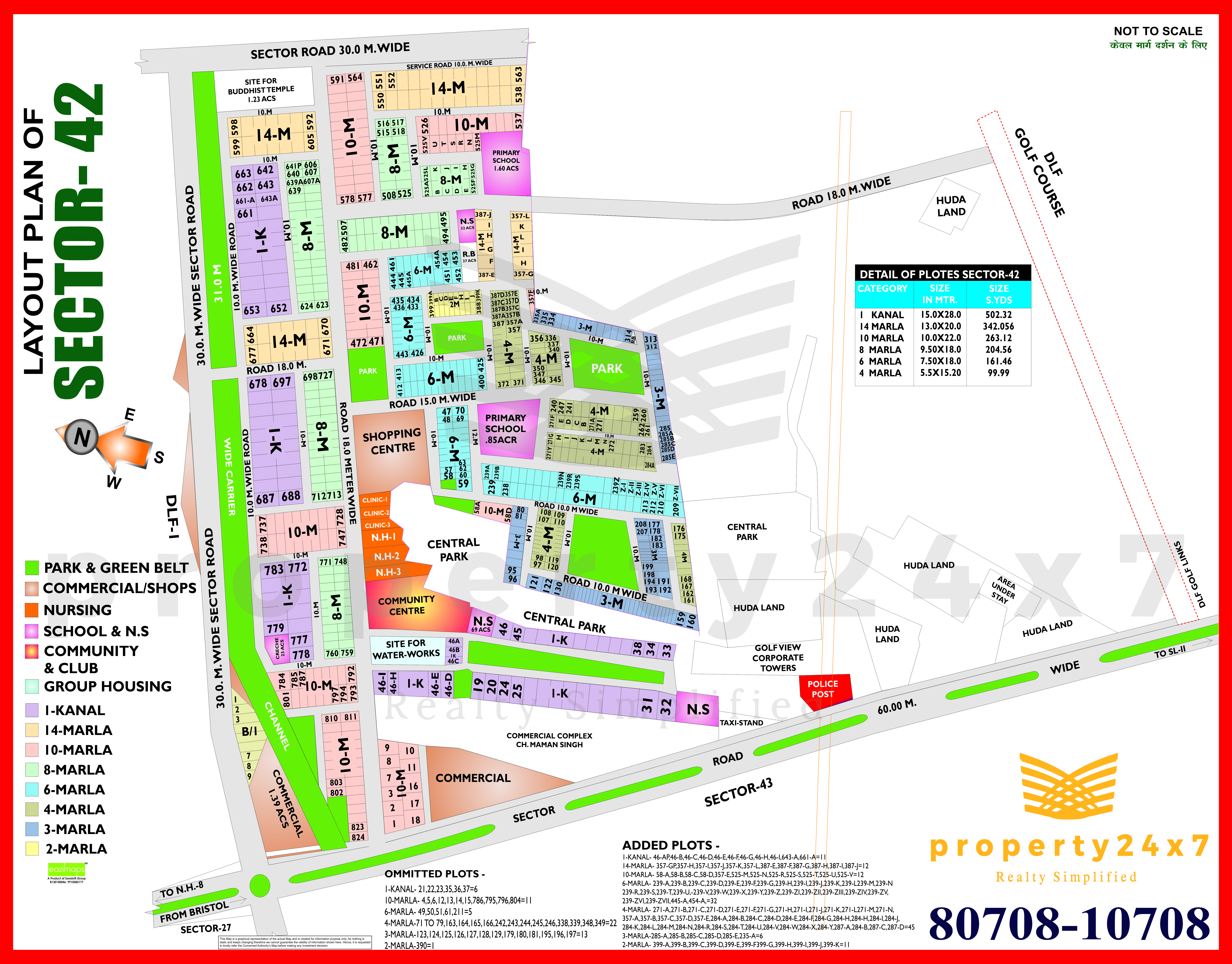 Nursing Home Site (Plot Size 655 Sq Yd) for Sale on Golf Course Road, Sector 42, Gurugram