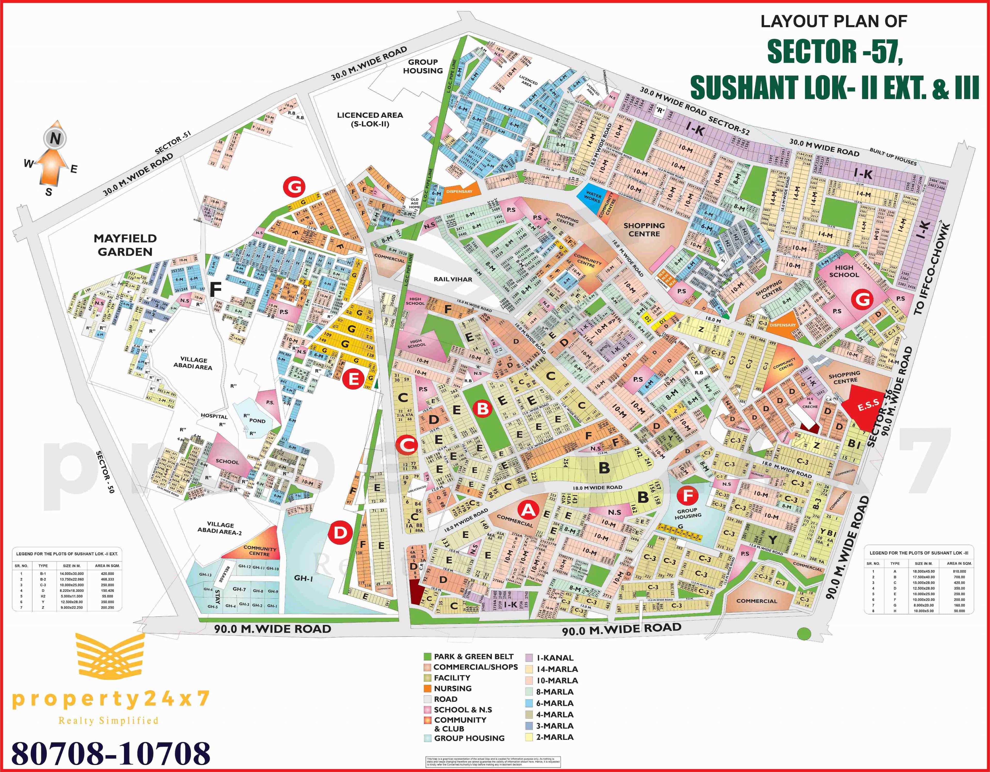 300Sq.Yd Plot For Sale in Sushant Lok -3 Gurgaon 