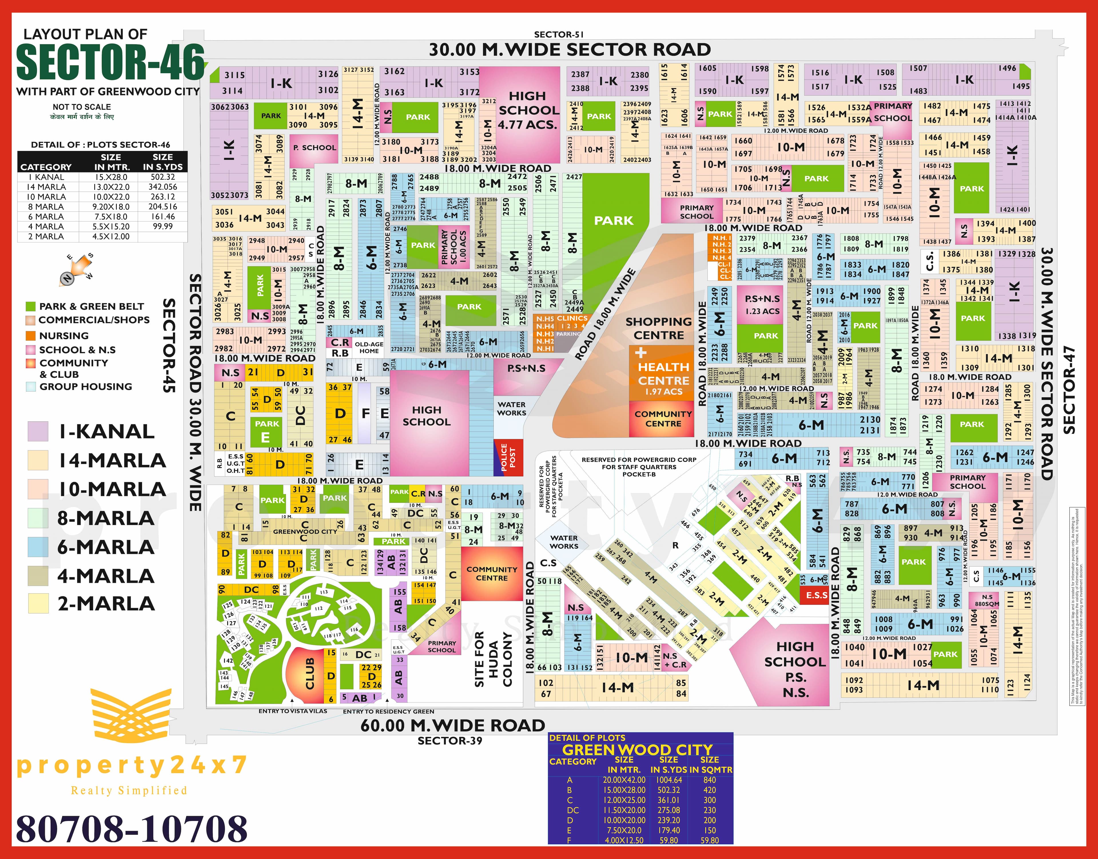 Residential Plot for Sale on 30 meter wide Road in Sector 46 Gurgaon
